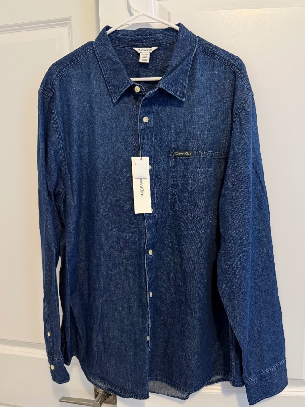 Calvin Klein Men Denim Shirt XL NWT